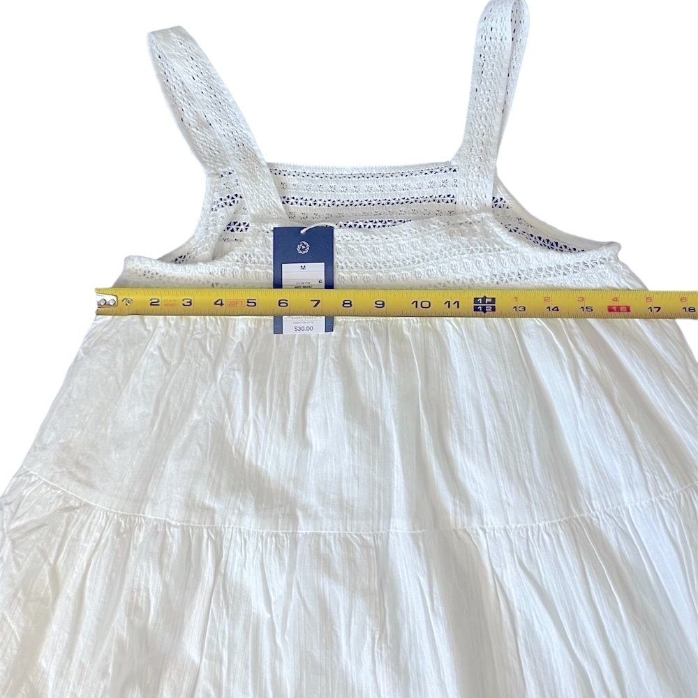 RUFFLED square neck Maxi Dress With flowing body and thick straps NWT - Picture 7 of 8